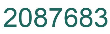 Número 2087683 imagen verde