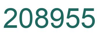 Number 208955 green image