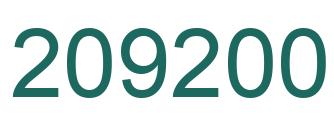Number 209200 green image