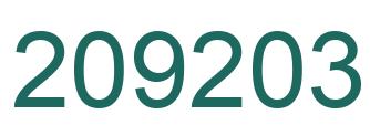 Number 209203 green image
