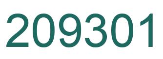 Number 209301 green image