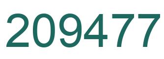 Number 209477 green image