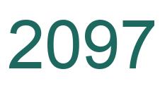 Zahl 2097 grün bild
