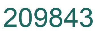Number 209843 green image