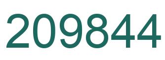 Number 209844 green image