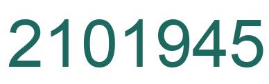 Number 2101945 green image