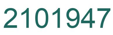 Number 2101947 green image