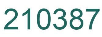 Number 210387 green image