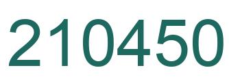 Number 210450 green image