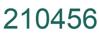 Número 210456 imagen verde