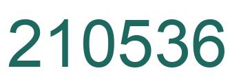 Number 210536 green image