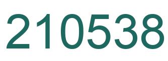 Number 210538 green image