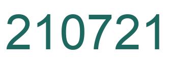 Number 210721 green image
