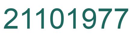 Number 21101977 green image