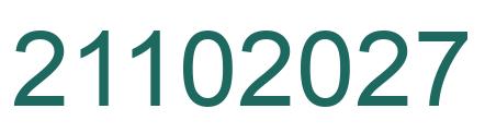 Number 21102027 green image