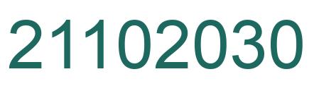 Number 21102030 green image
