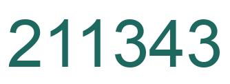 Number 211343 green image