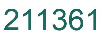 Number 211361 green image
