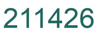 Number 211426 green image