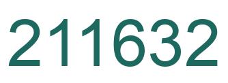 Number 211632 green image