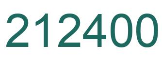Number 212400 green image