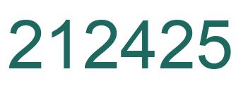 Número 212425 imagen verde