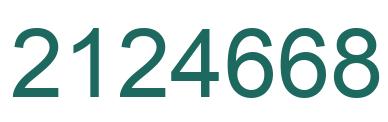 Number 2124668 green image