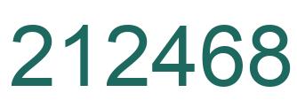 Number 212468 green image