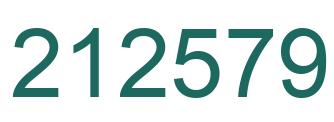 Number 212579 green image