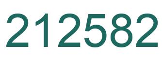 Number 212582 green image