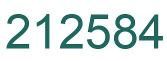 Number 212584 green image