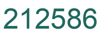 Number 212586 green image
