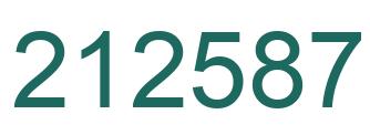 Number 212587 green image