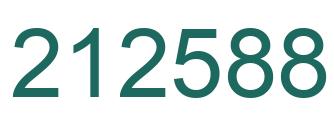 Number 212588 green image