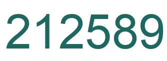 Number 212589 green image