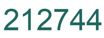 Number 212744 green image
