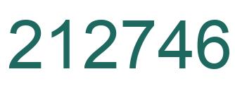 Number 212746 green image