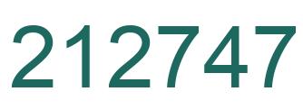 Number 212747 green image