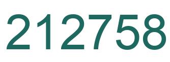 Number 212758 green image