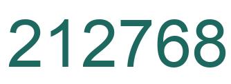 Number 212768 green image