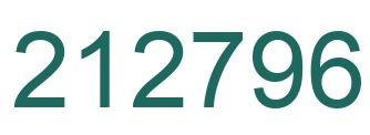 Number 212796 green image