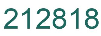 Number 212818 green image
