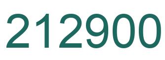 Number 212900 green image