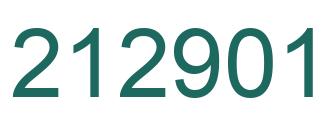 Number 212901 green image