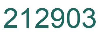 Number 212903 green image
