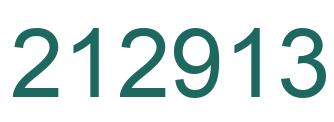 Number 212913 green image