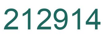 Number 212914 green image