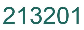 Number 213201 green image