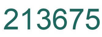 Number 213675 green image