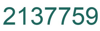 Number 2137759 green image